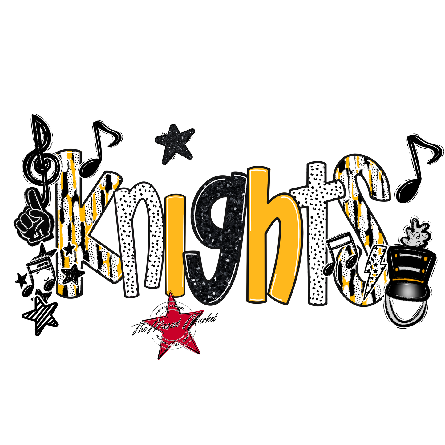 Knights Band Scrape-Yellow
