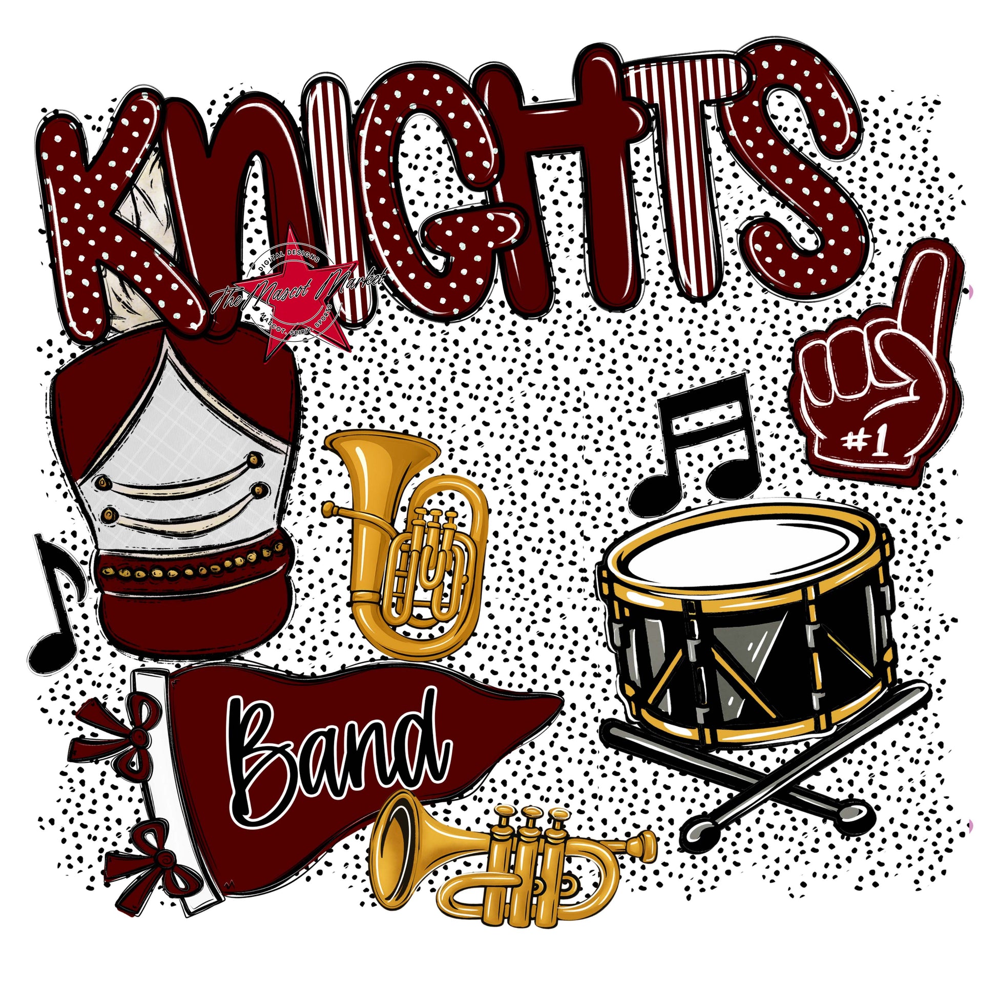 Knights Band Spirit-Maroon