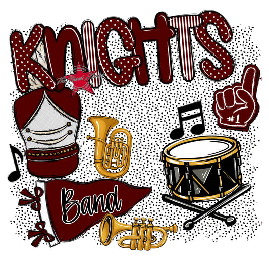 Knights Band Spirit-Maroon