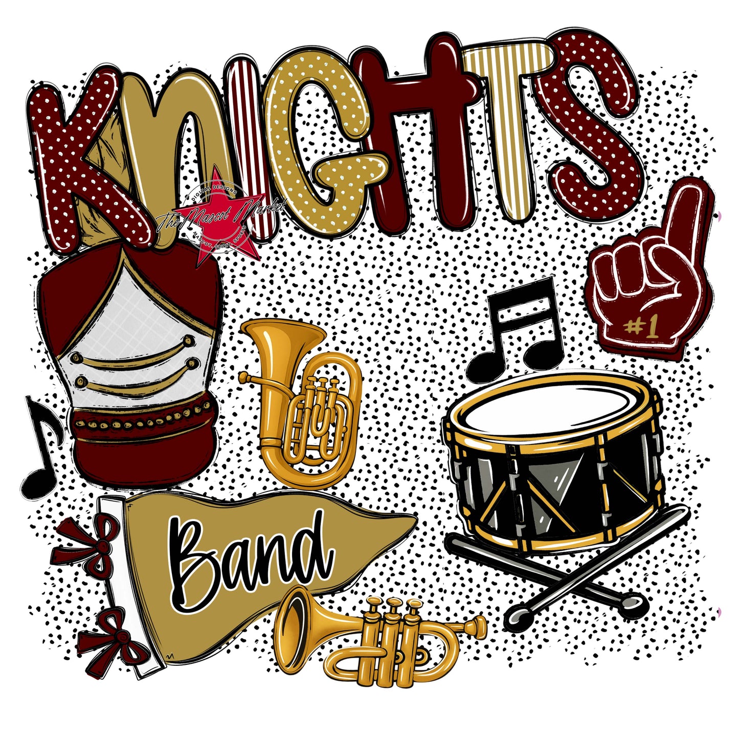 Knights Band Spirit-Maroon & Gold