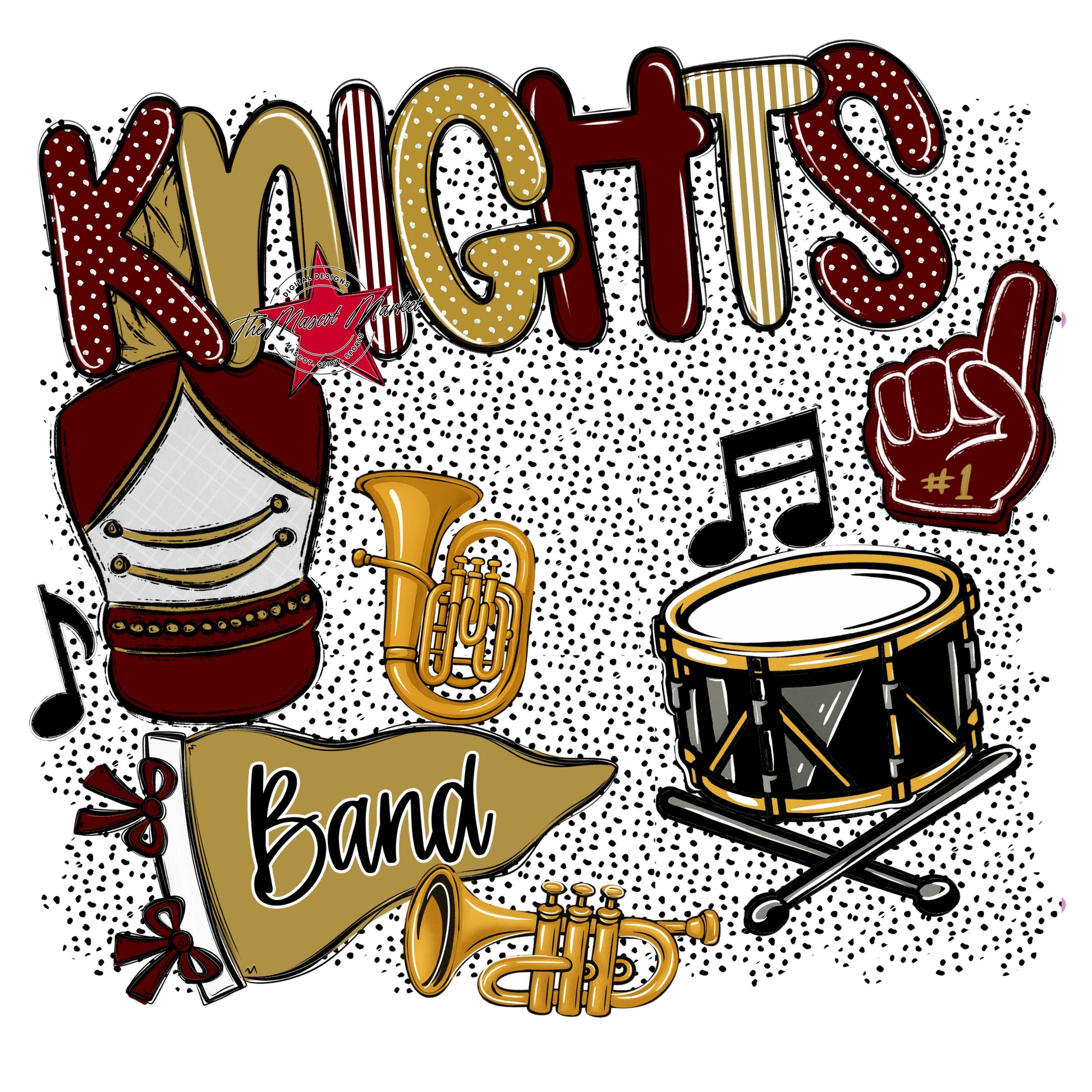 Knights Band Spirit-Maroon & Gold