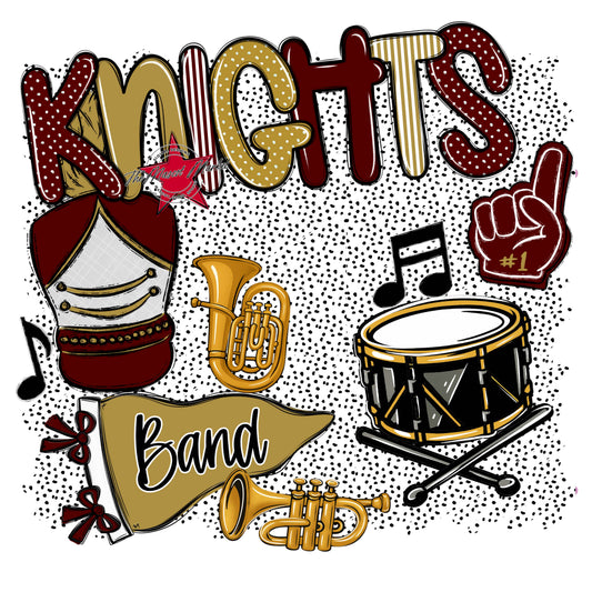 Knights Band Spirit-Maroon & Gold