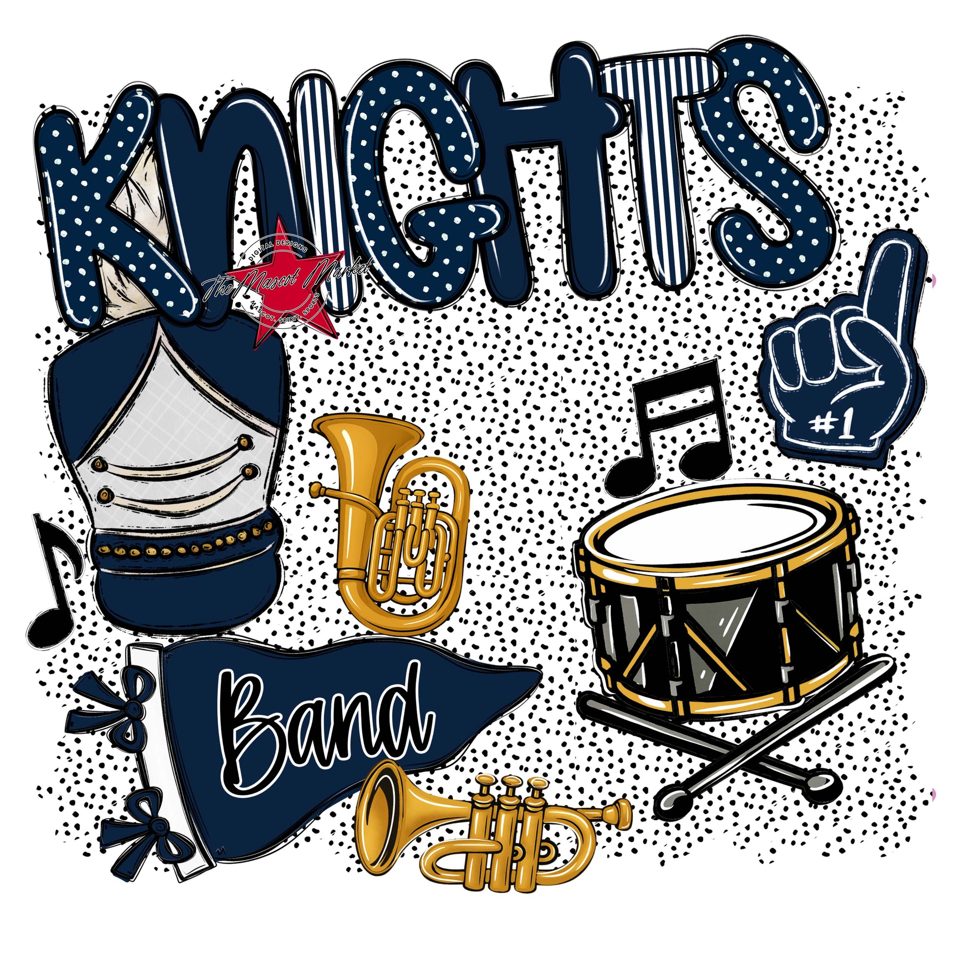 Knights Band Spirit-Navy