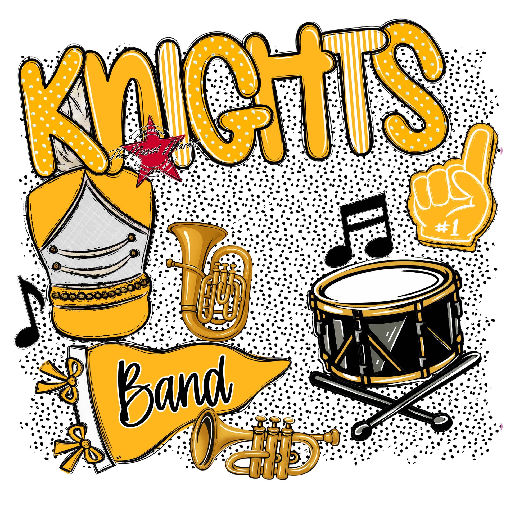 Knights Band Spirit-Yellow