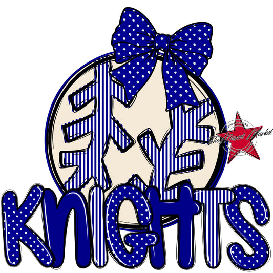 Knights Baseball-Softball Spirit Design-Blue