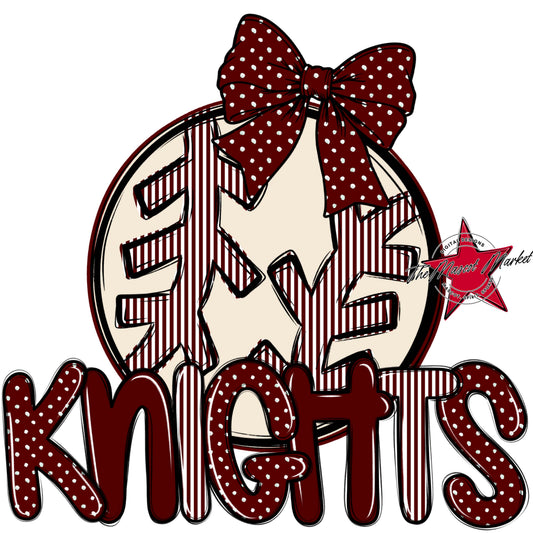 Knights Baseball-Softball Spirit Design-Maroon
