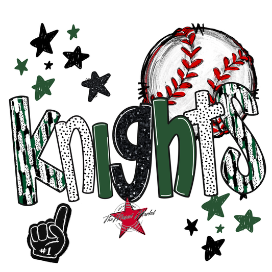 Knights Baseball Scrape-Green