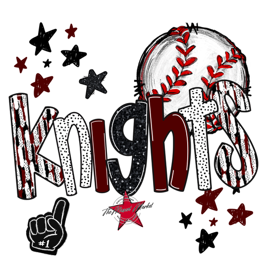 Knights Baseball Scrape-Maroon