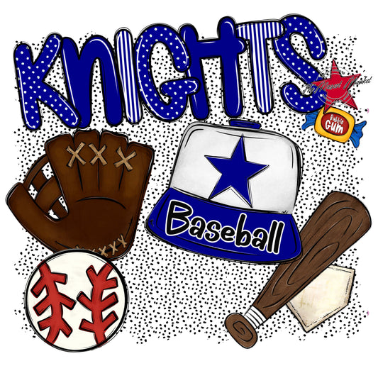 Knights Baseball Spirit-Blue