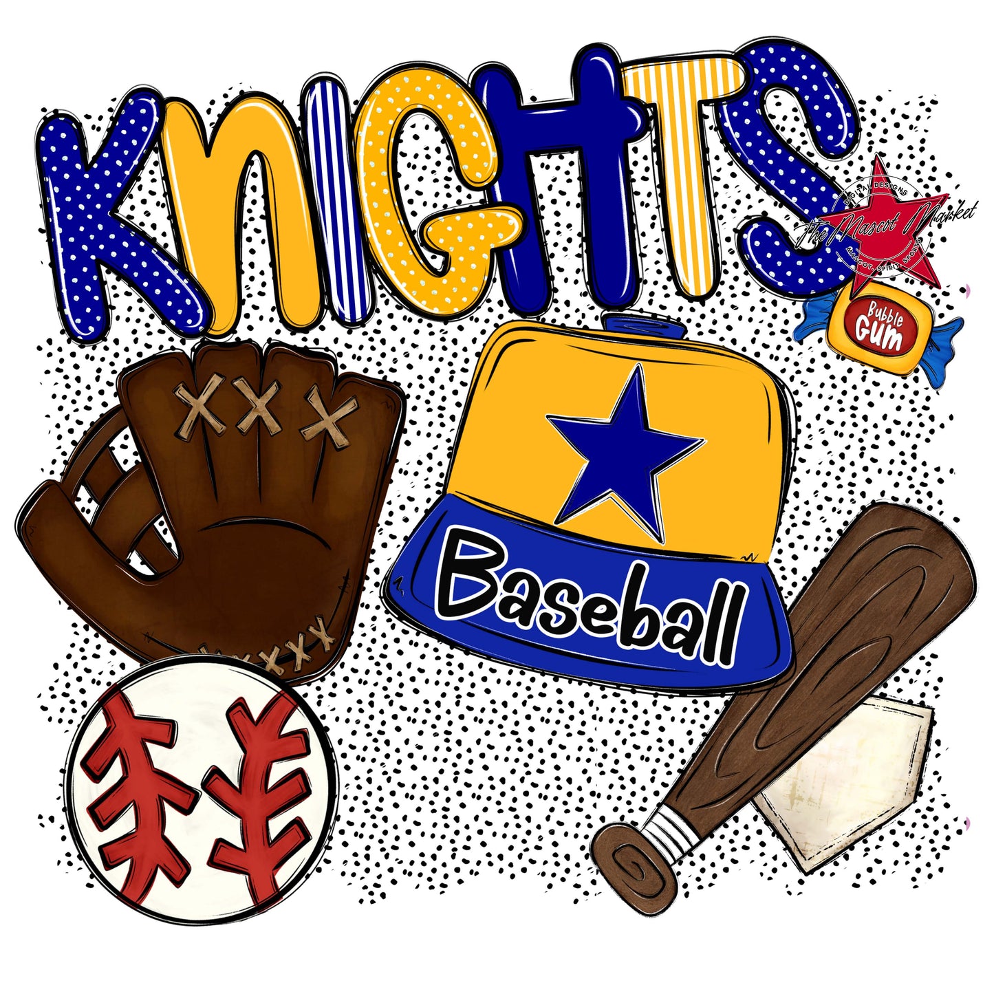 Knights Baseball Spirit-Blue & Yellow
