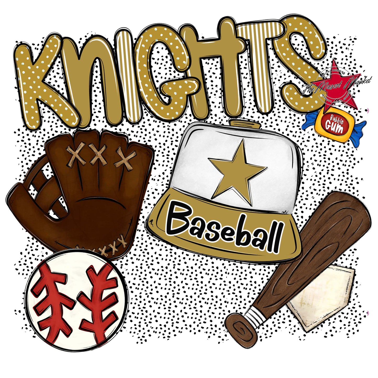 Knights Baseball Spirit-Gold