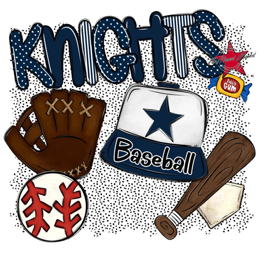 Knights Baseball Spirit-Navy