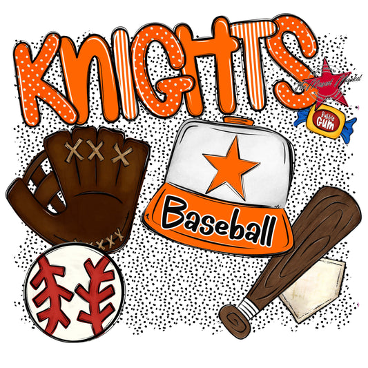 Knights Baseball Spirit-Orange