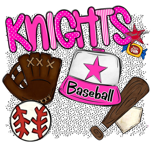 Knights Baseball Spirit-Pink
