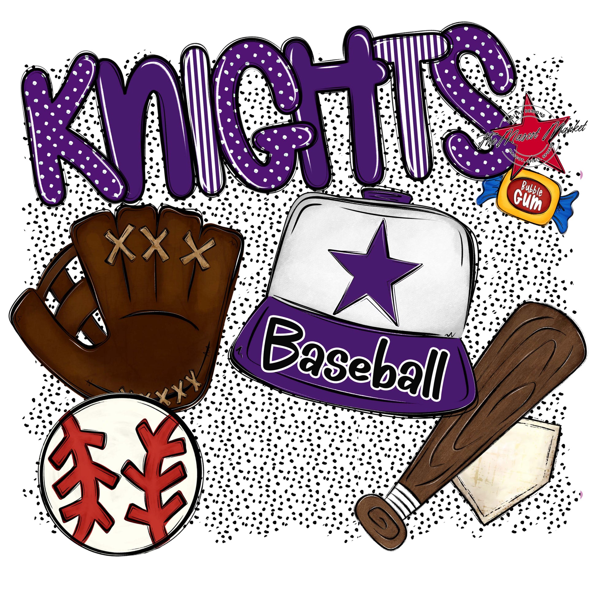 Knights Baseball Spirit-Purple