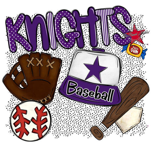 Knights Baseball Spirit-Purple