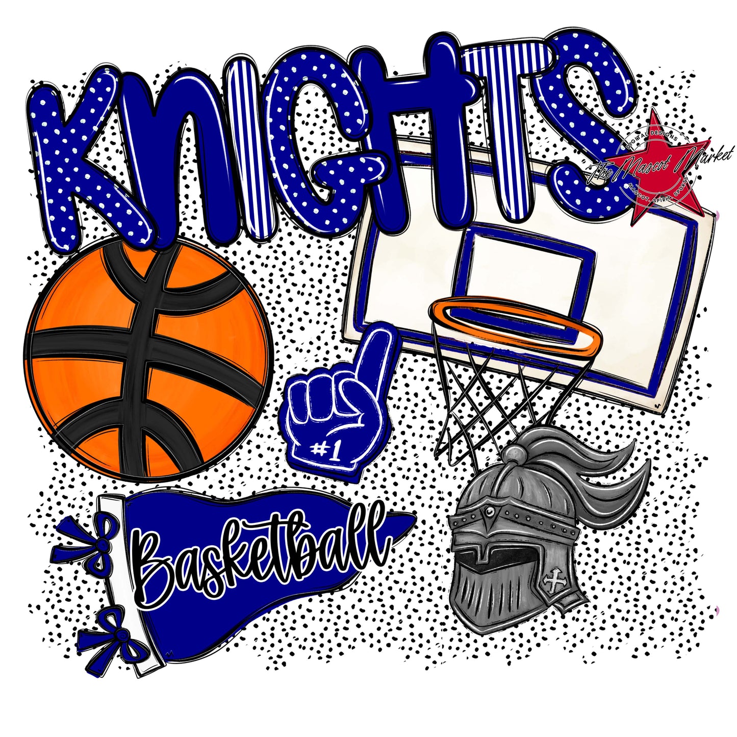 Knights Basketball Spirit-Blue