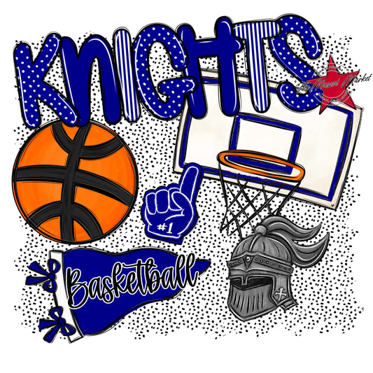 Knights Basketball Spirit-Blue