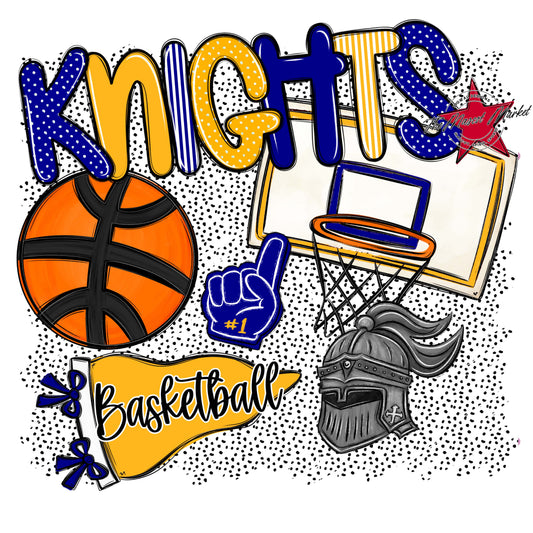 Knights Basketball Spirit-Blue & Yellow