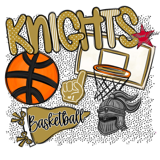 Knights Basketball Spirit-Gold