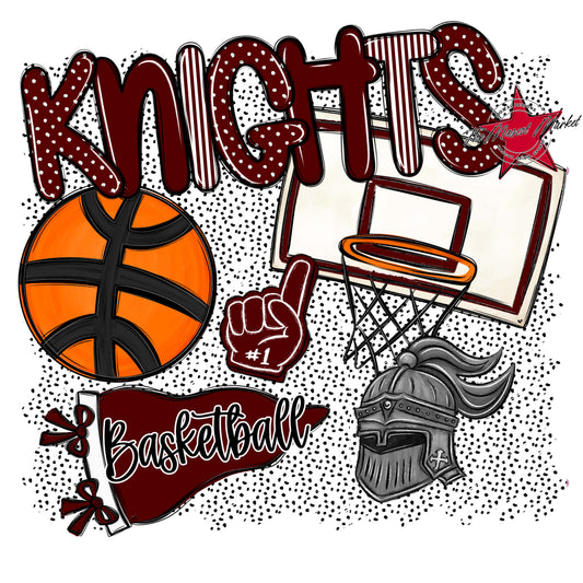 Knights Basketball Spirit-Maroon