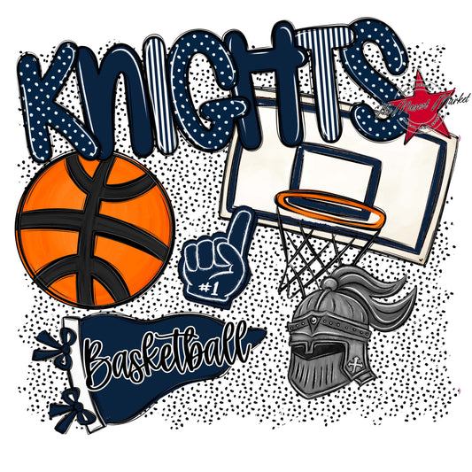 Knights Basketball Spirit-Navy