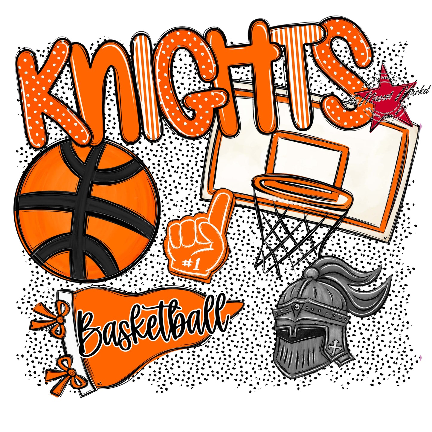 Knights Basketball Spirit-Orange
