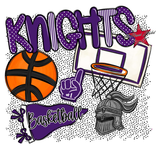 Knights Basketball Spirit-Purple