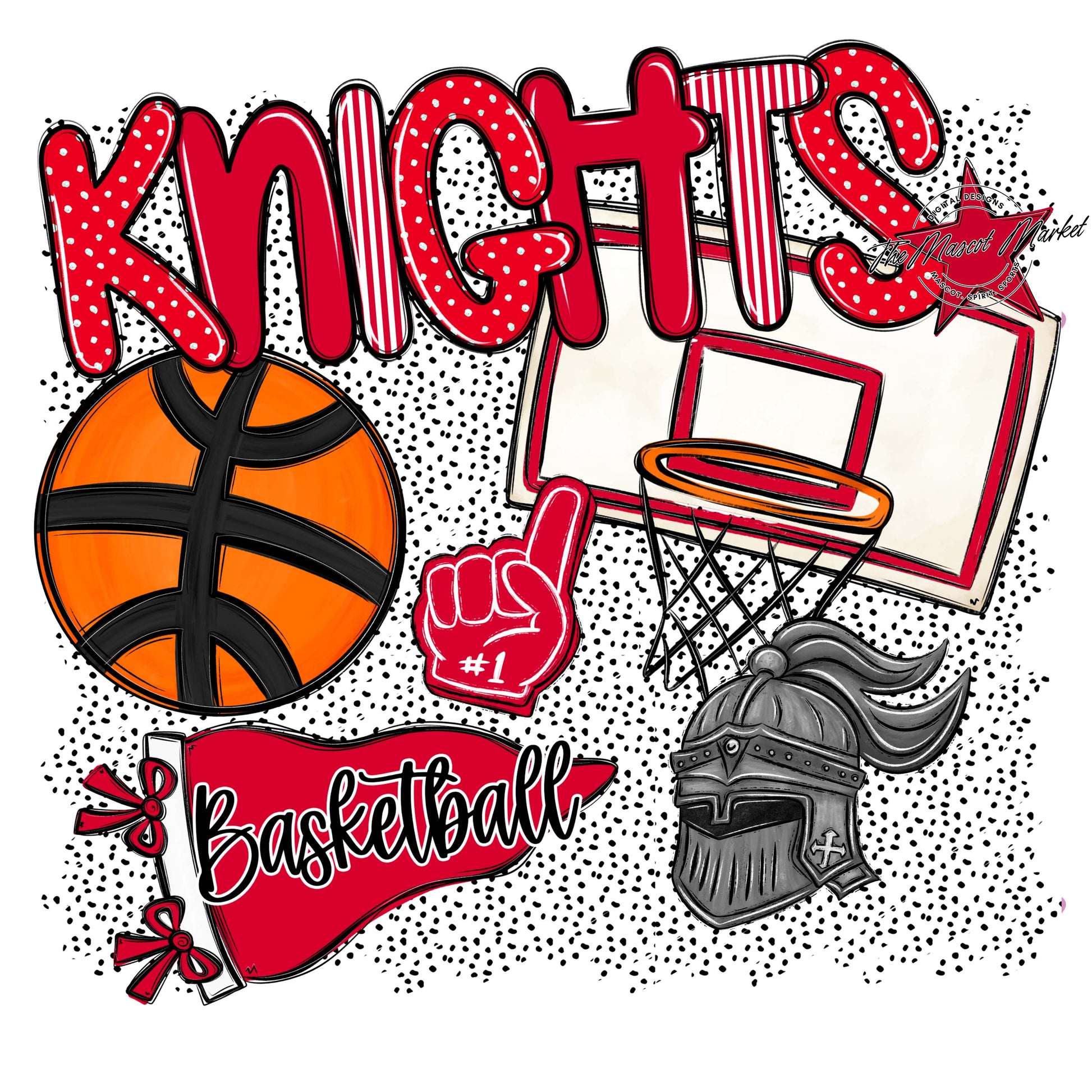 Knights Basketball Spirit-Red