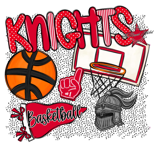 Knights Basketball Spirit-Red