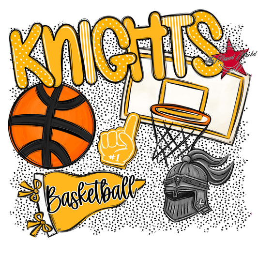 Knights Basketball Spirit-Yellow