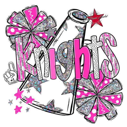 Knights Cheer Megaphone Scrape-Pink