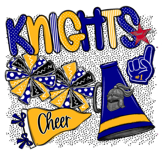Knights Cheer Spirit-Blue & Yellow