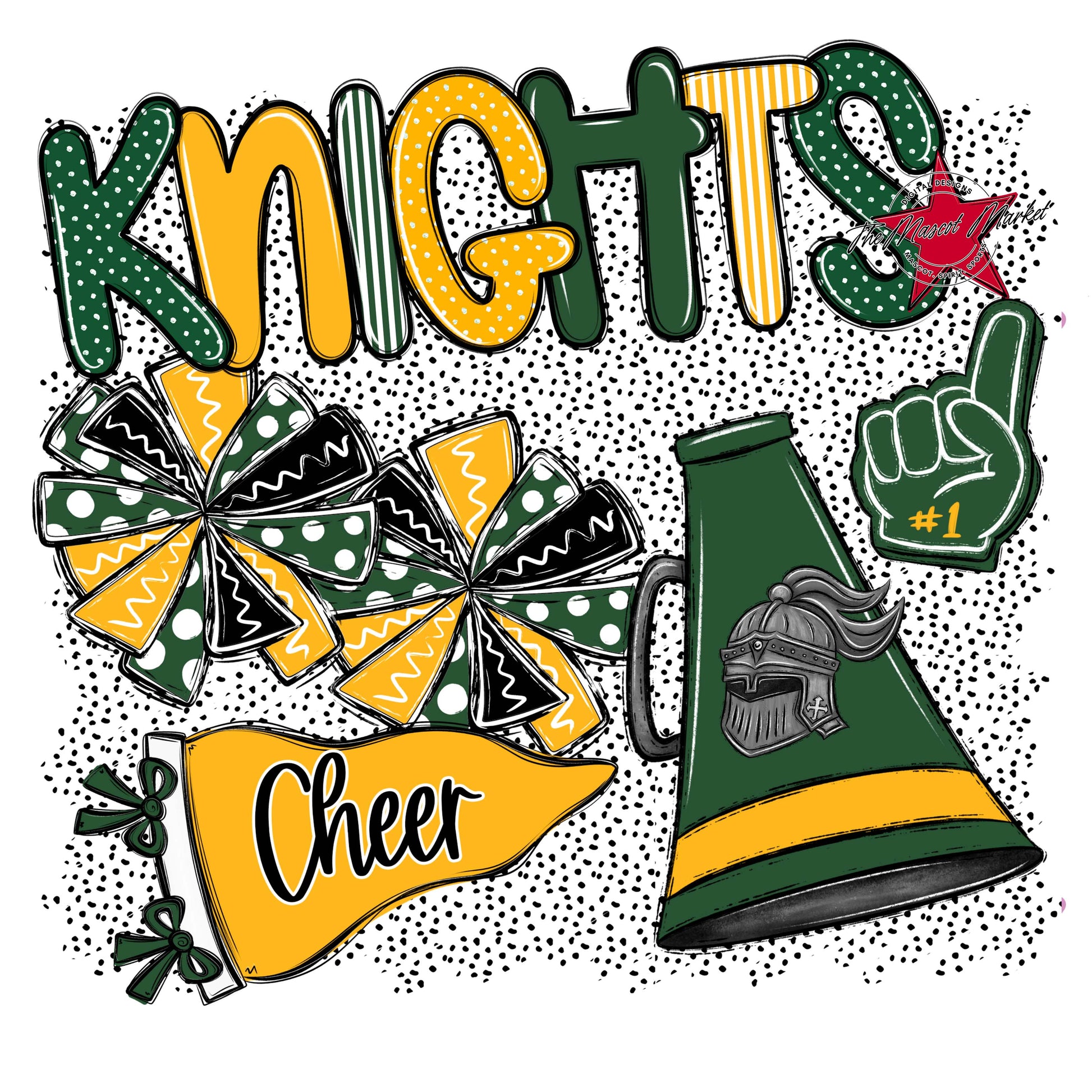 Knights Cheer Spirit-Green & Yellow