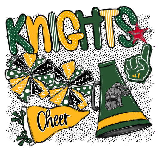 Knights Cheer Spirit-Green & Yellow