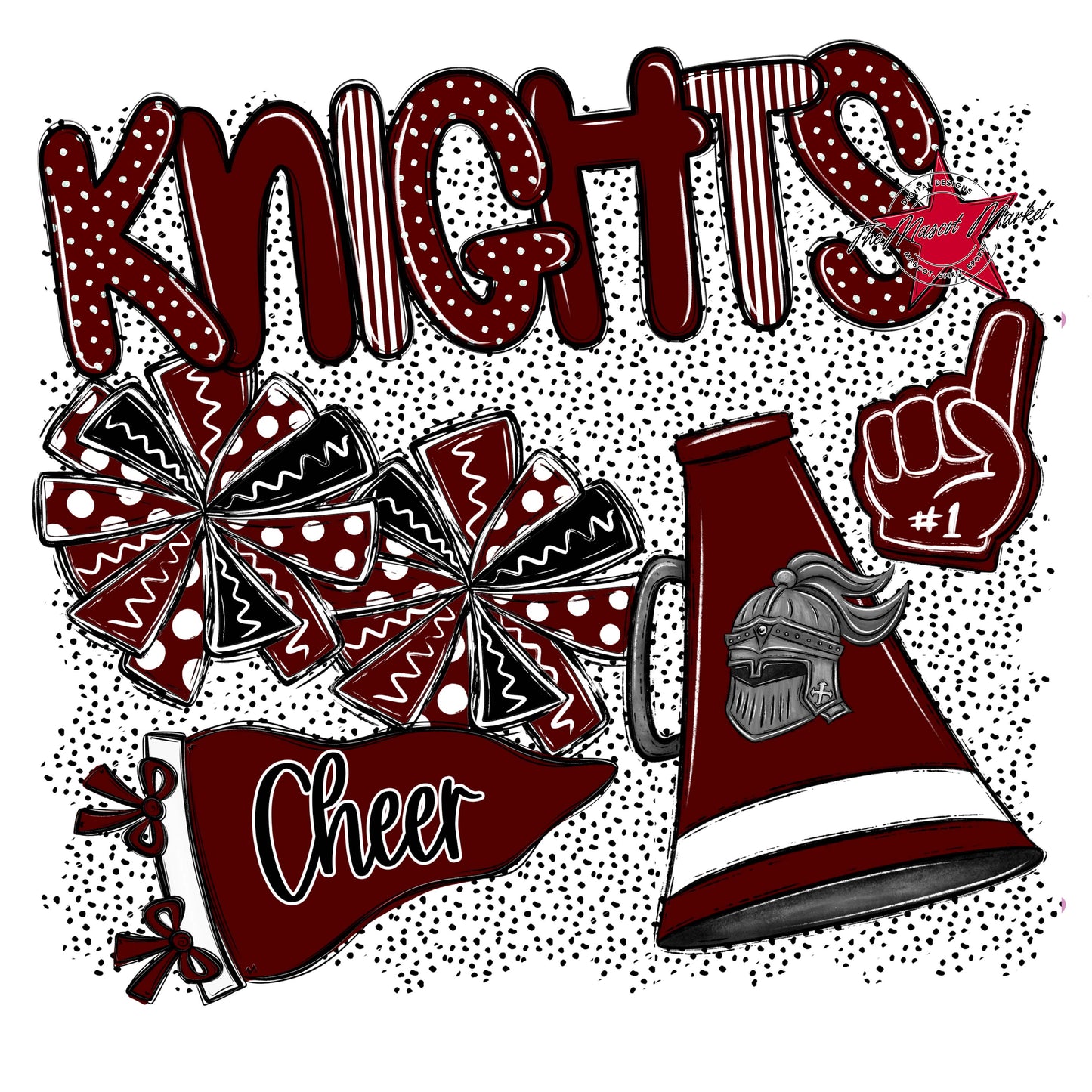 Knights Cheer Spirit-Maroon