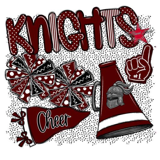 Knights Cheer Spirit-Maroon
