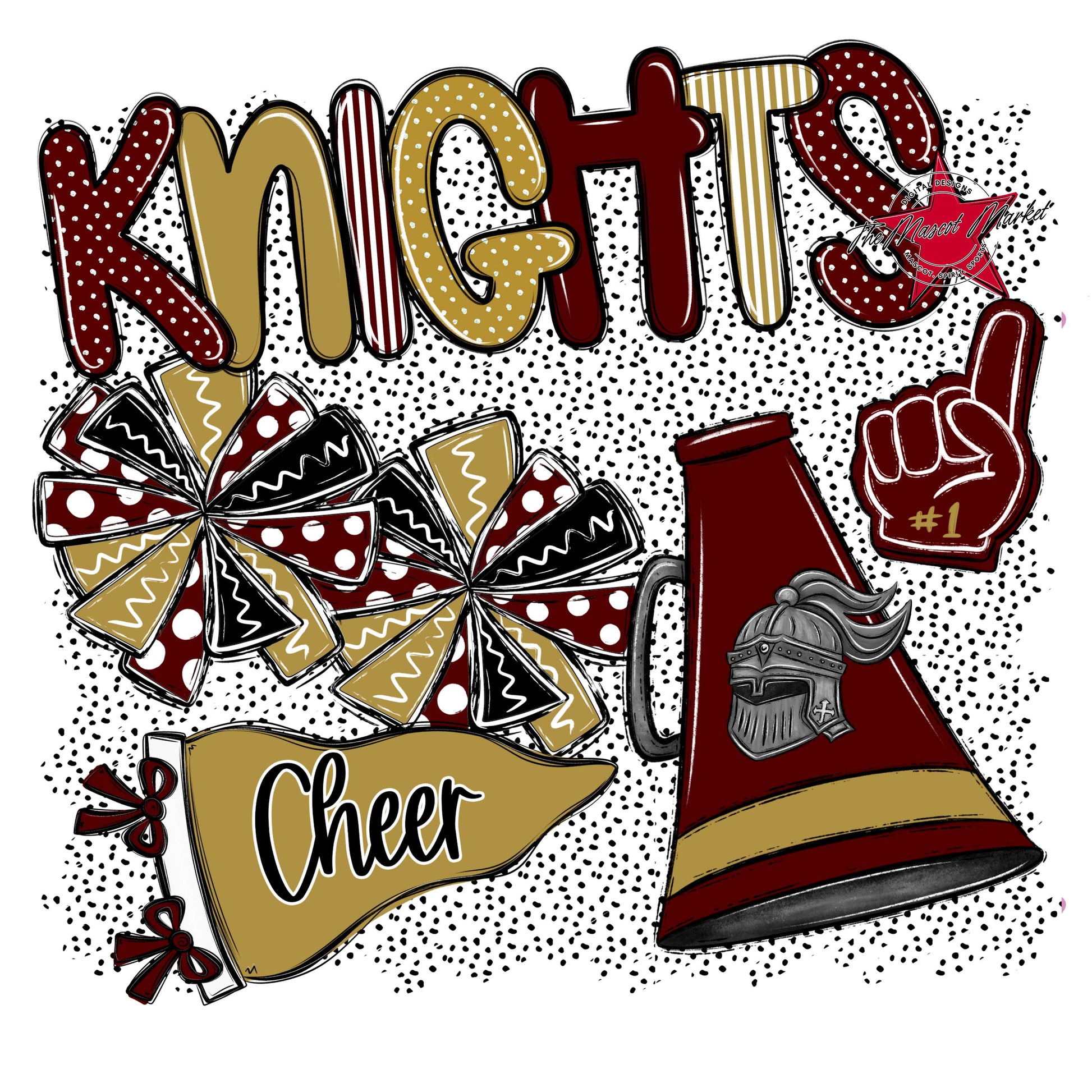Knights Cheer Spirit-Maroon & Gold