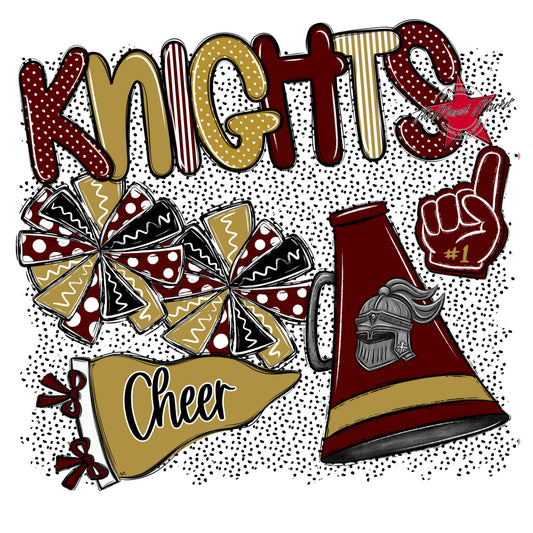 Knights Cheer Spirit-Maroon & Gold