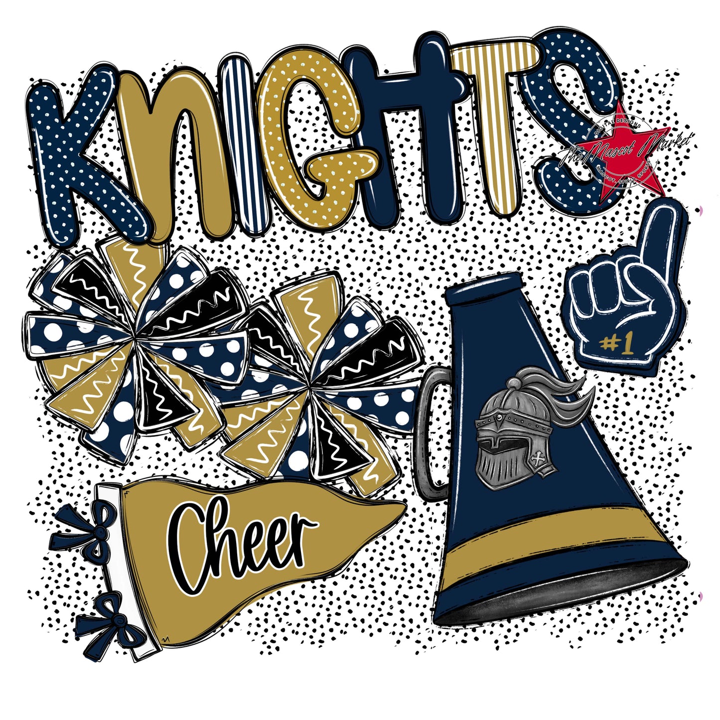 Knights Cheer Spirit-Navy & Gold