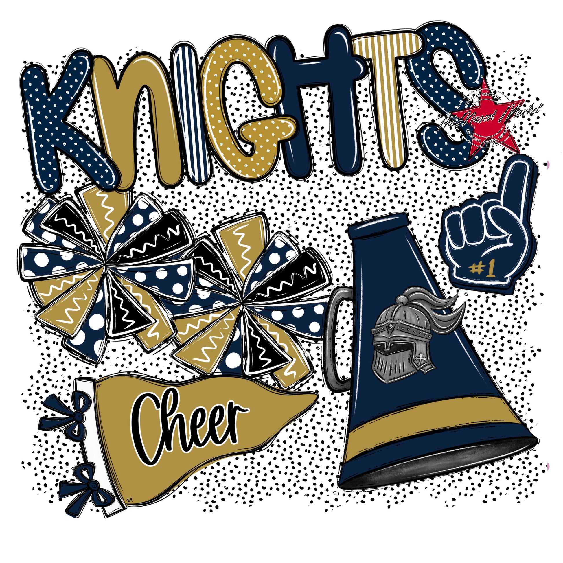 Knights Cheer Spirit-Navy & Gold