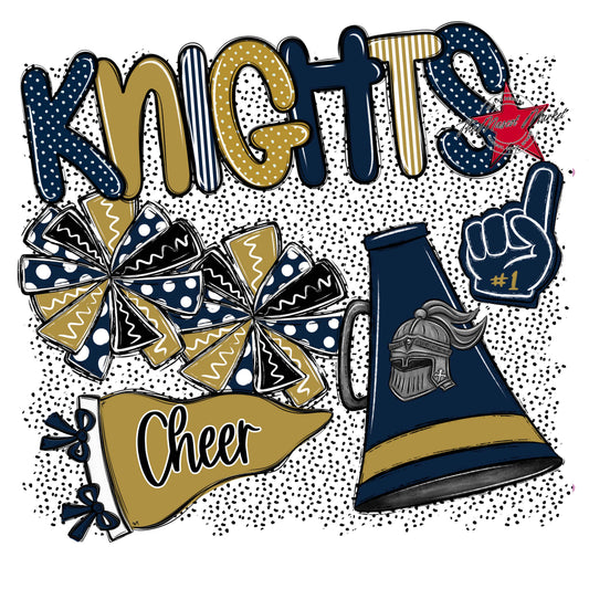 Knights Cheer Spirit-Navy & Gold