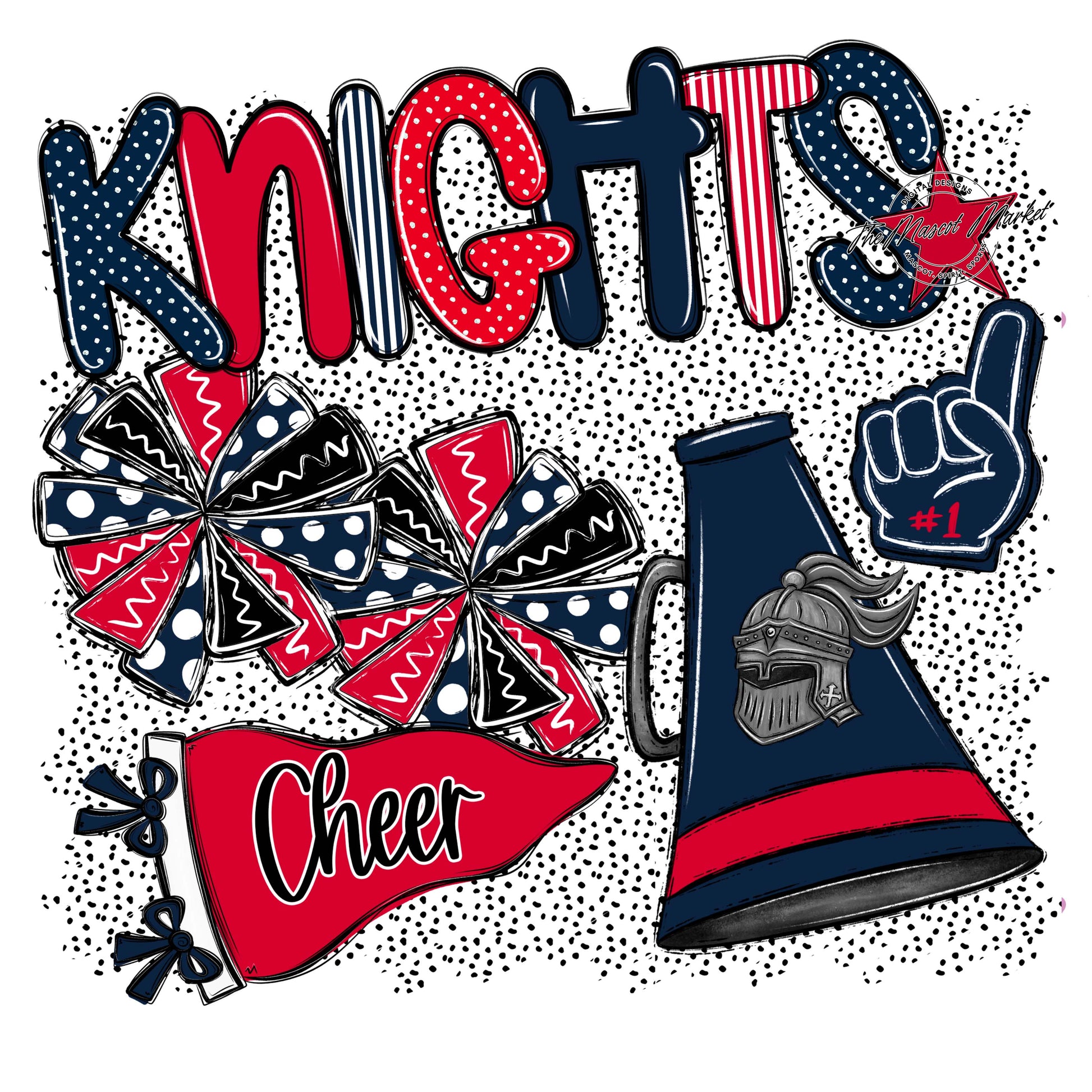 Knights Cheer Spirit-Navy & Red