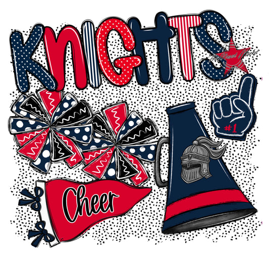 Knights Cheer Spirit-Navy & Red