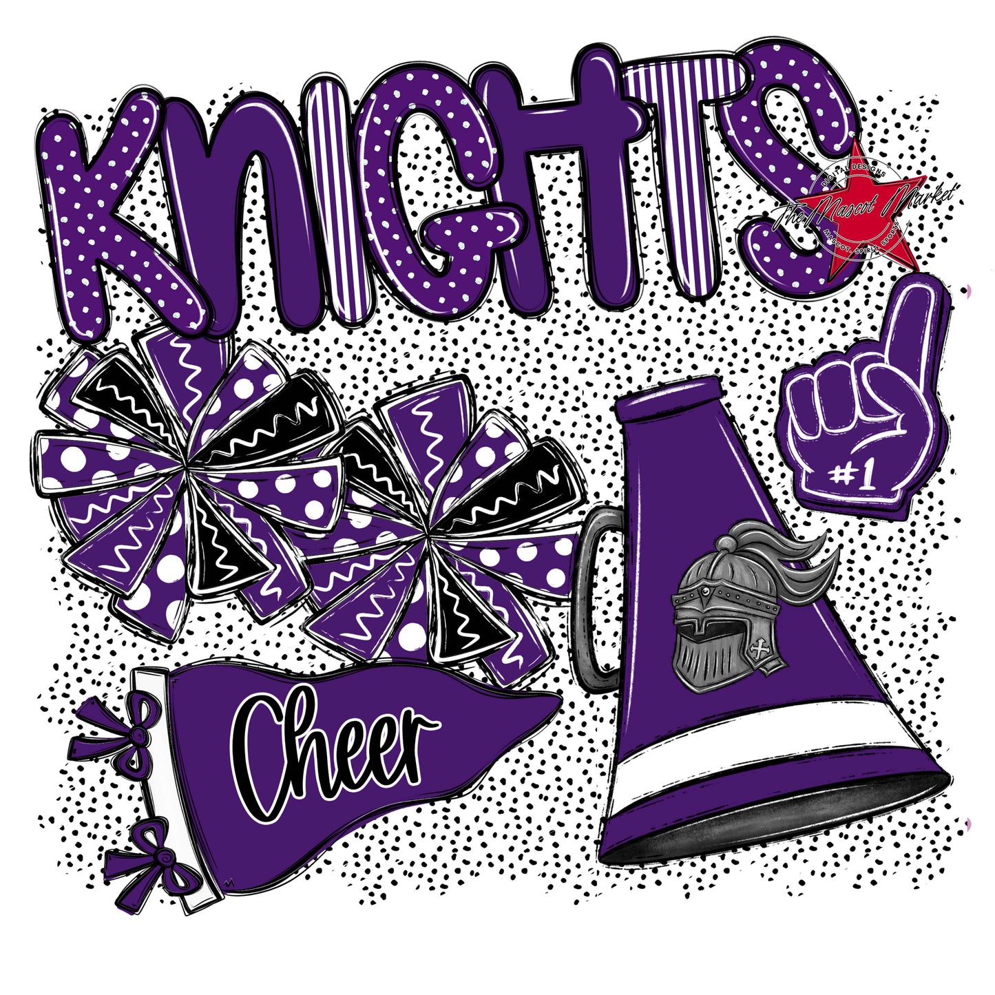 Knights Cheer Spirit-Purple
