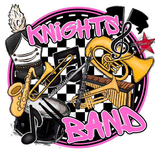 Knights Circle Band Design-Baby Pink