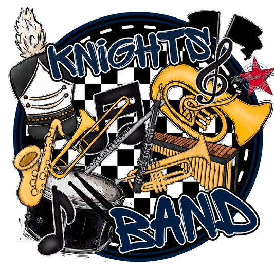 Knights Circle Band Design-Navy