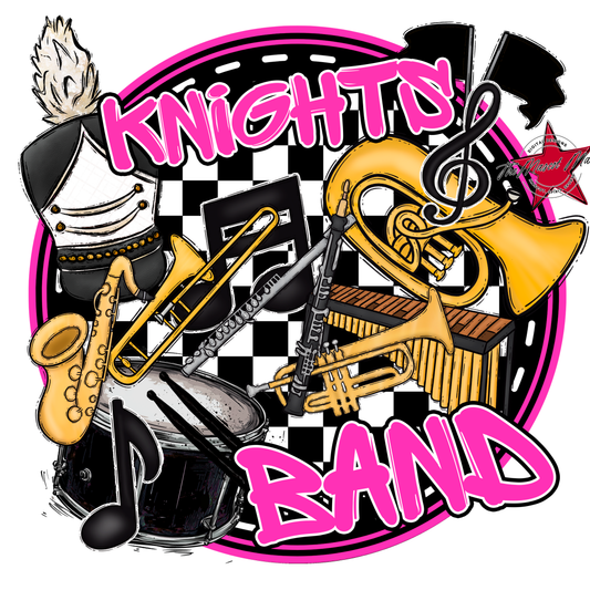 Knights Circle Band Design-Pink