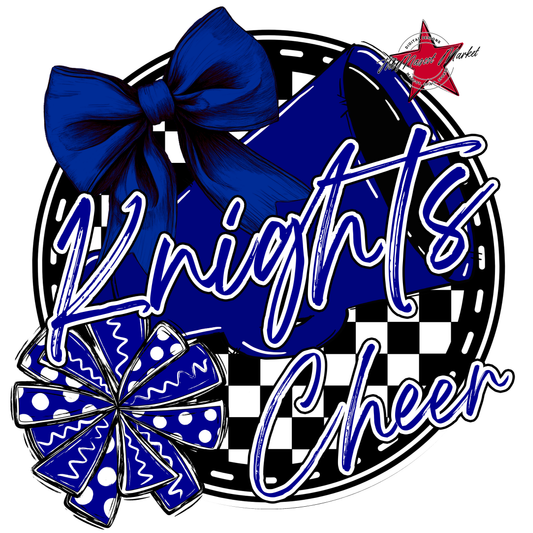 Knights Circle Cheer Design-Blue