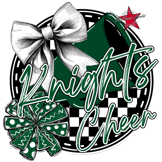 Knights Circle Cheer Design-Green